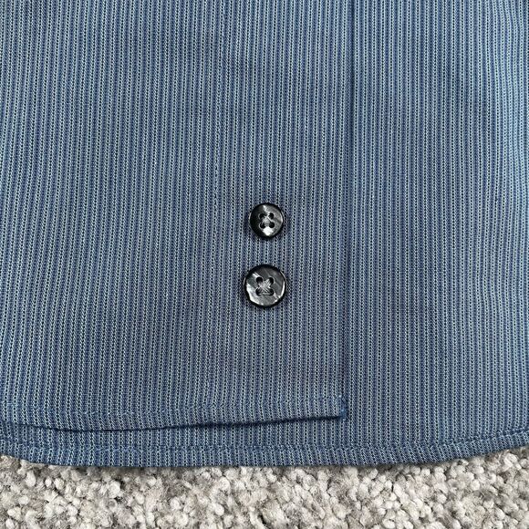 Enro Casuals Dress Shirt Mens Blue 100% Cotton Button Up Size 2XL 18 34/35 NEW - Picture 9 of 12